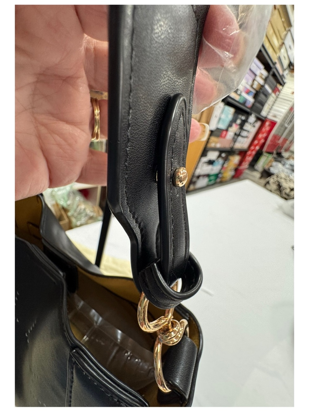 Stella McCartney Black Faux Leather Logo Square Crossbody Bag NEW - Picture 4 of 9